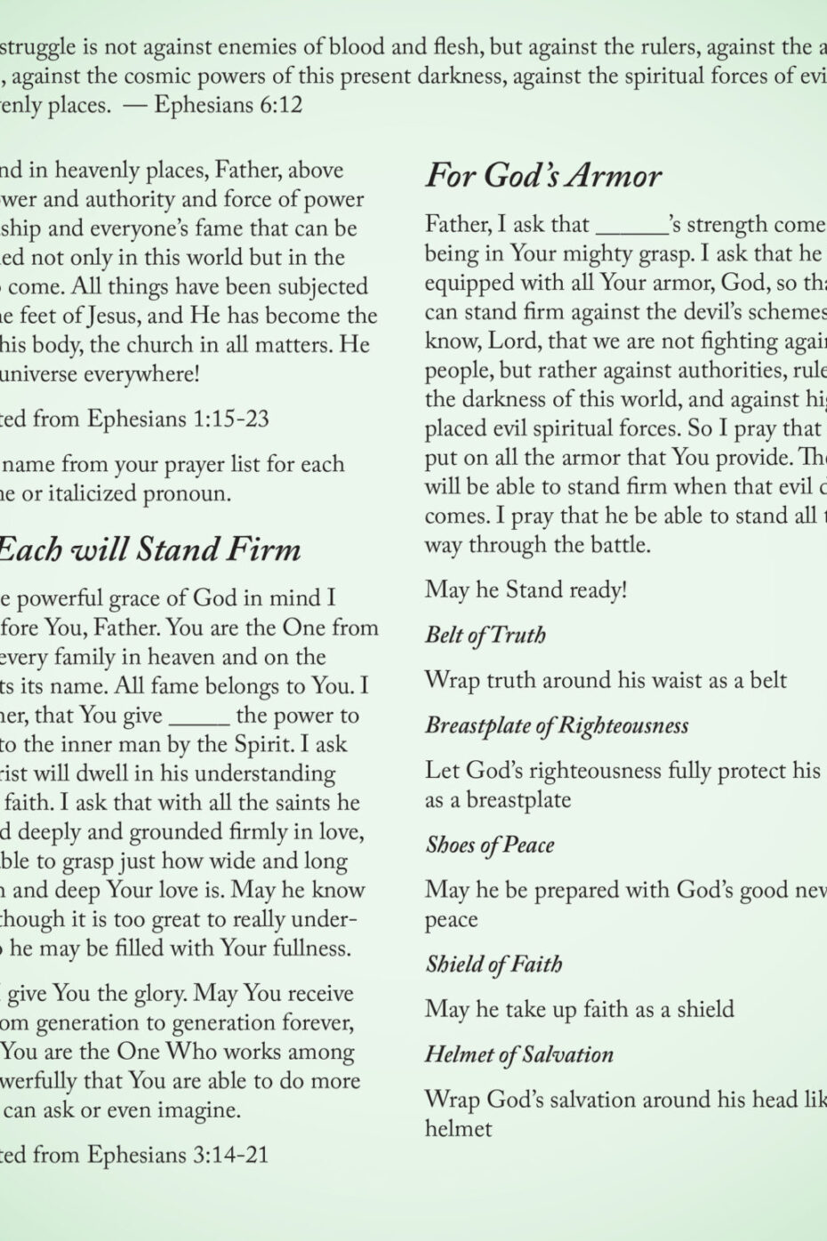 Prayer Scriptures for Prayer Warriors (PDF) – Energion Direct